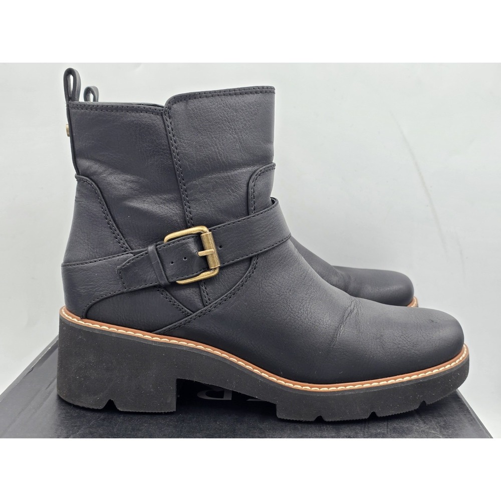 Naturalizer Women Darry Strap Bootie-Water Repellent Ankle Boot Black Sz 9 WIDE - Picture 9 of 13